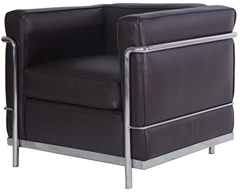 Amazon.com: MLF Le Corbusier Style LC2 Armchair 1 Seater, Dark .