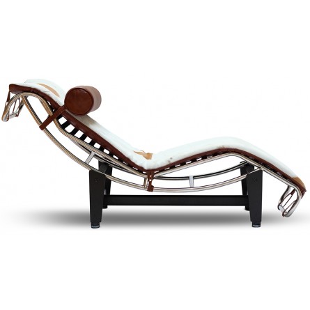 Le Corbusier LC4 Chaise Longue Replica | Brown Pony Hide | Pash .