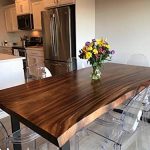 Amazon.com: Live Edge Dining Table made in a modern rustic finish .
