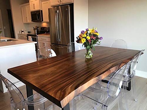 Amazon.com: Live Edge Dining Table made in a modern rustic finish .