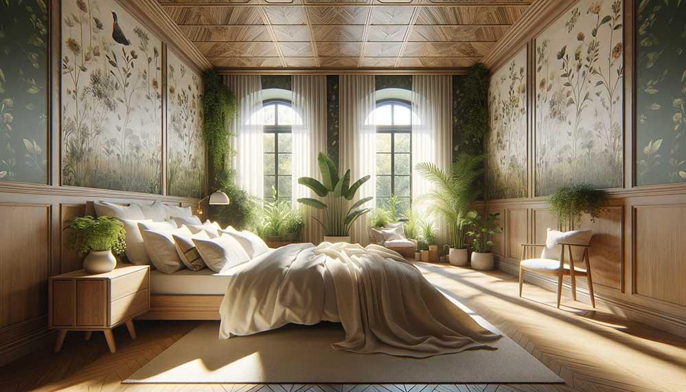 Biophilic Bedroom Trend: ⁤Bring nature indoors with plants⁢ and ⁤organic ​textures