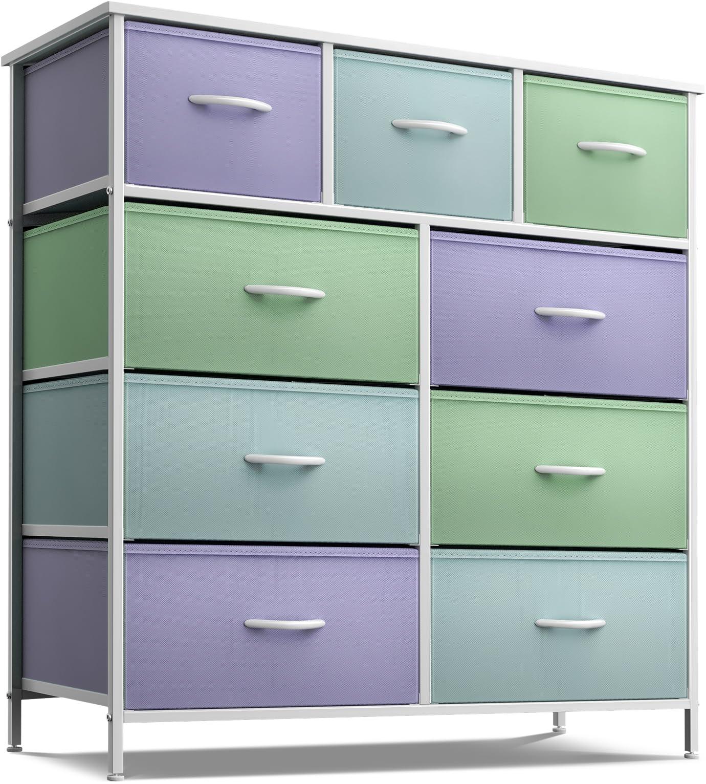 Use colorful storage bins to keep her teen girl bedroom organized and clutter-free