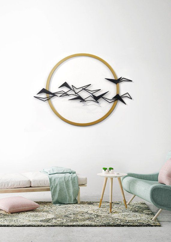 Black Birds Metal Wall Art Metal Home Decor Flying birds | Etsy .