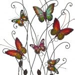 Amazon.com: Large Colorful Butterflies Outdoor Metal Wall Decor .
