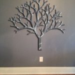 Tree Metal Wall Art - Silver Wall Decor - Tree Art - Metal Art .