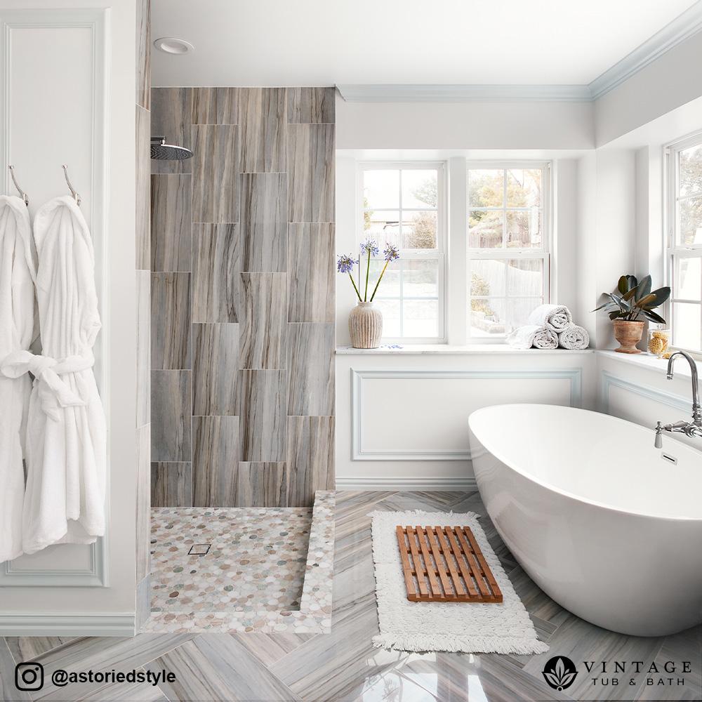 Earth-toned palettes to evoke serenity in farmhouse bathrooms