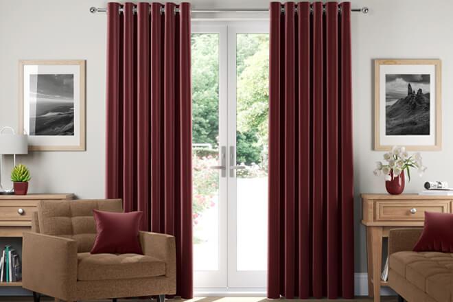 Incorporate textured fabrics for curtains or cushions in your Burgundy Kitchen