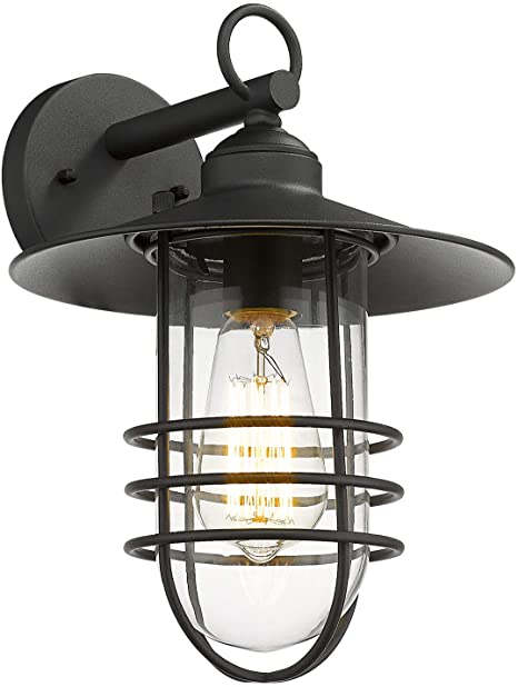 Emliviar Nautical Outdoor Wall Light, Exterior Wall Lantern with .