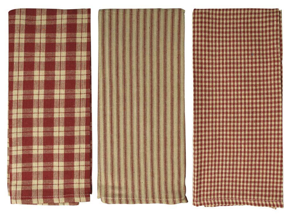 Farmhouse kitchen textiles offer texture and warmth with charming patterns