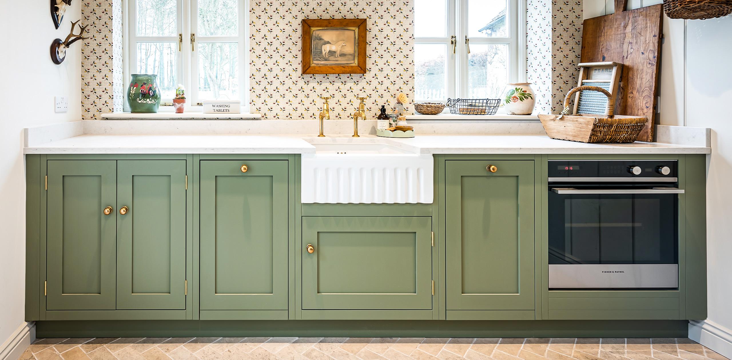 Shaker-style cabinets enhance functionality and style in your farmhouse kitchen