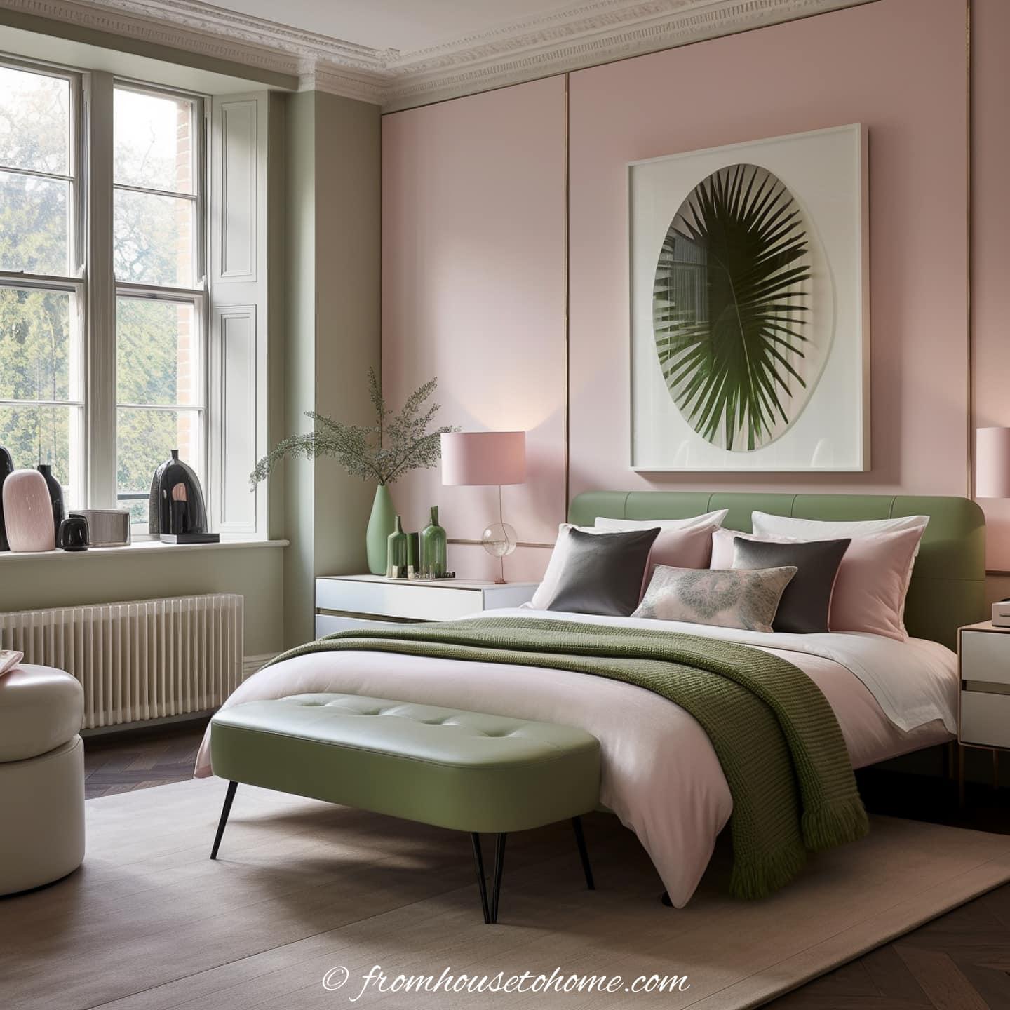 Create a calming color gradient for your minimalist bedroom walls