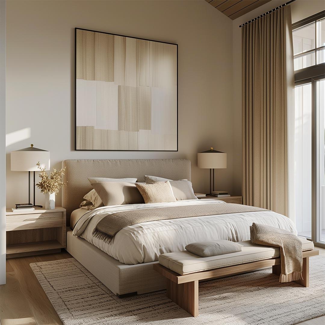 Invest in​ quality bedding for a serene Minimalist Bedroom