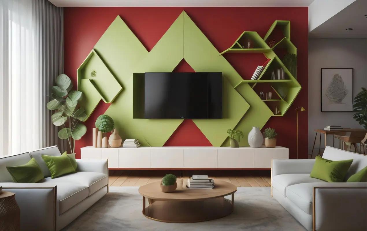 Incorporate bold accent walls to create visual interest in your living room