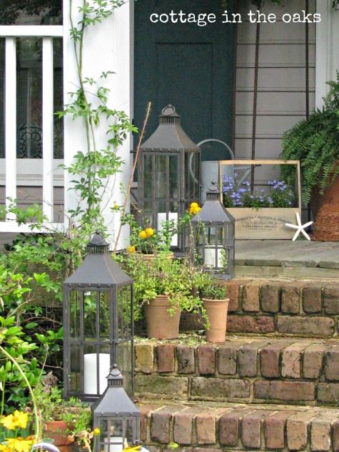 Outdoor Decorating Ideas: Lanterns | Front porch decorating, House .