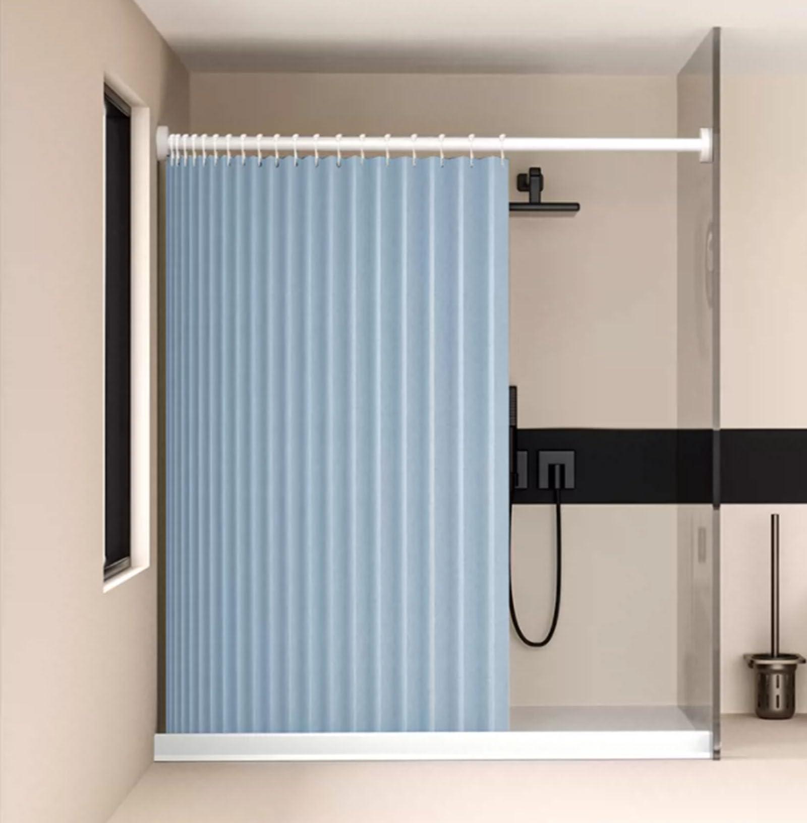 Choose retractable shower curtains to open ‌up the small⁢ bathroom