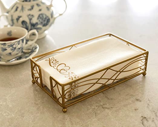 Amazon.com: Gold Elegant Sturdy Guest Napkin Holder | Disposable .