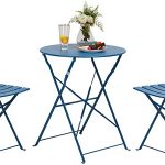 Amazon.com: Grand patio 3pc Metal Folding Bistro Set, 2 Chairs and .