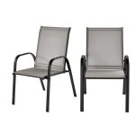 Hampton Bay Mix and Match Black Steel Sling Outdoor Patio Dining .