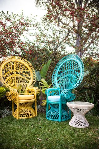 Pin by Celeste Vorster on Summer Love | Painted wicker, Peacock .