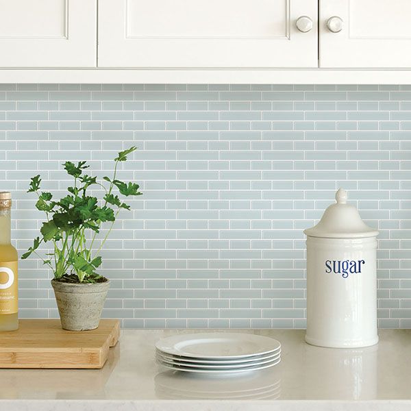 NH2361 - Sea Glass Peel and Stick Backsplash Tiles - by In Home .