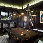Contemporary Black Pool Table Room Decor | Game Rooms | Pinterest .