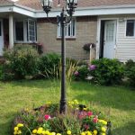 Lamp post garden design by Carin M. Diaz | Outdoor post lights .