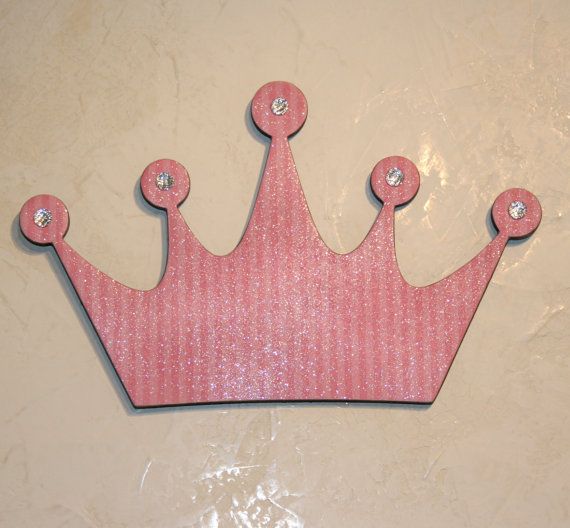 Pink Princess Princess crown wall decor Pink wall decor | Etsy .