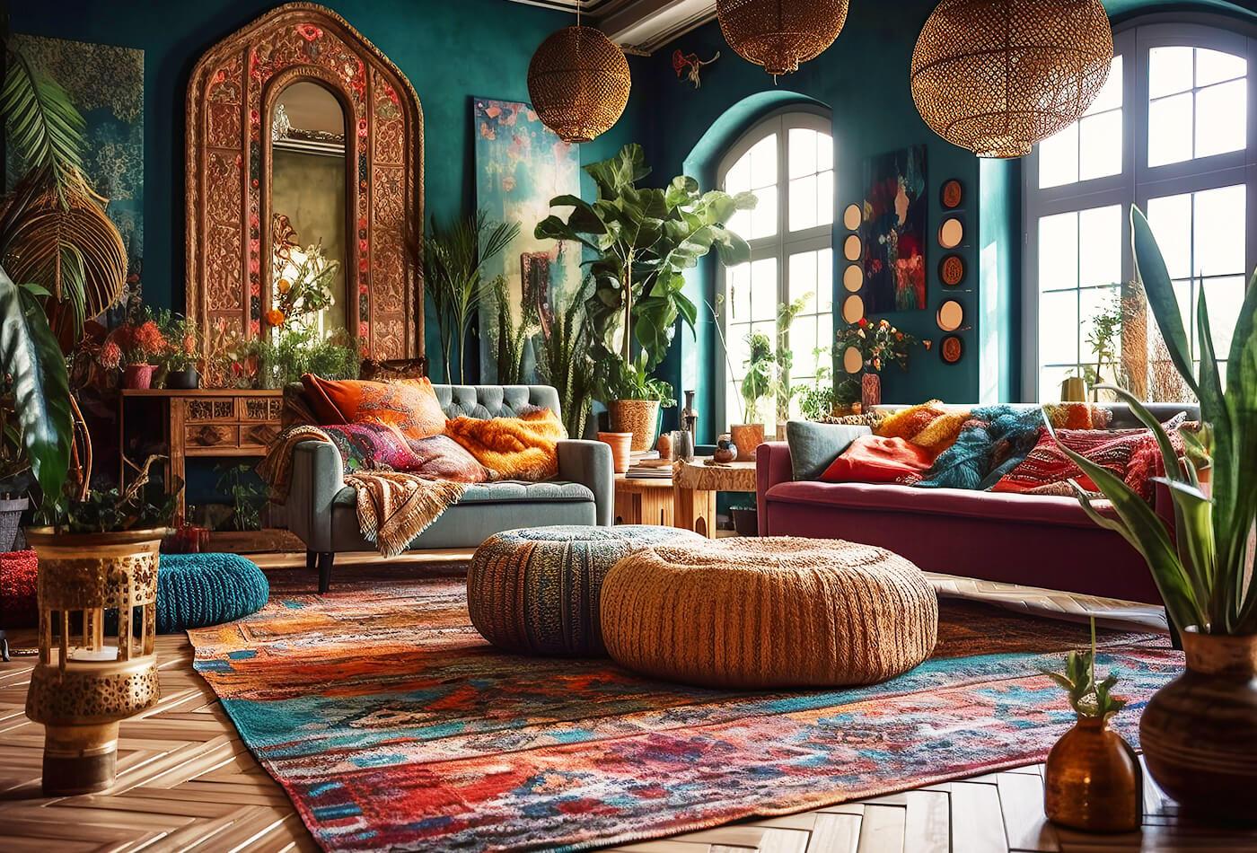 Incorporate textiles from various cultures in your ⁤eclectic living room⁣ design