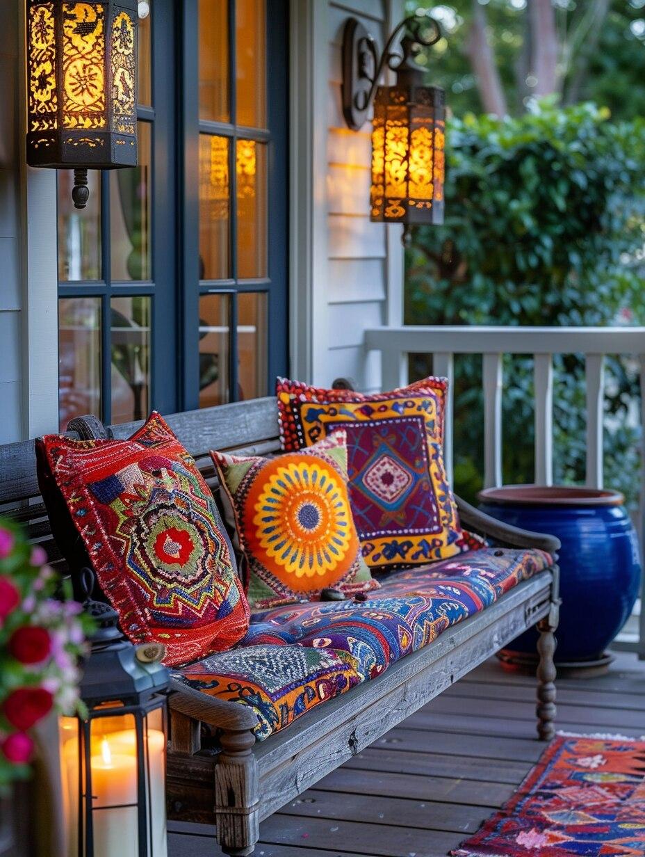 Use bold ‌colors ‌for ⁢cushions and throws ⁣to brighten your screened porch decor