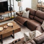 Six-Piece Traditional Reclining Sectional in Cognac | Leather .
