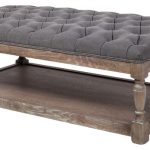 Sophie Rectangle Ottoman, Frost Gray - Farmhouse - Footstools And .