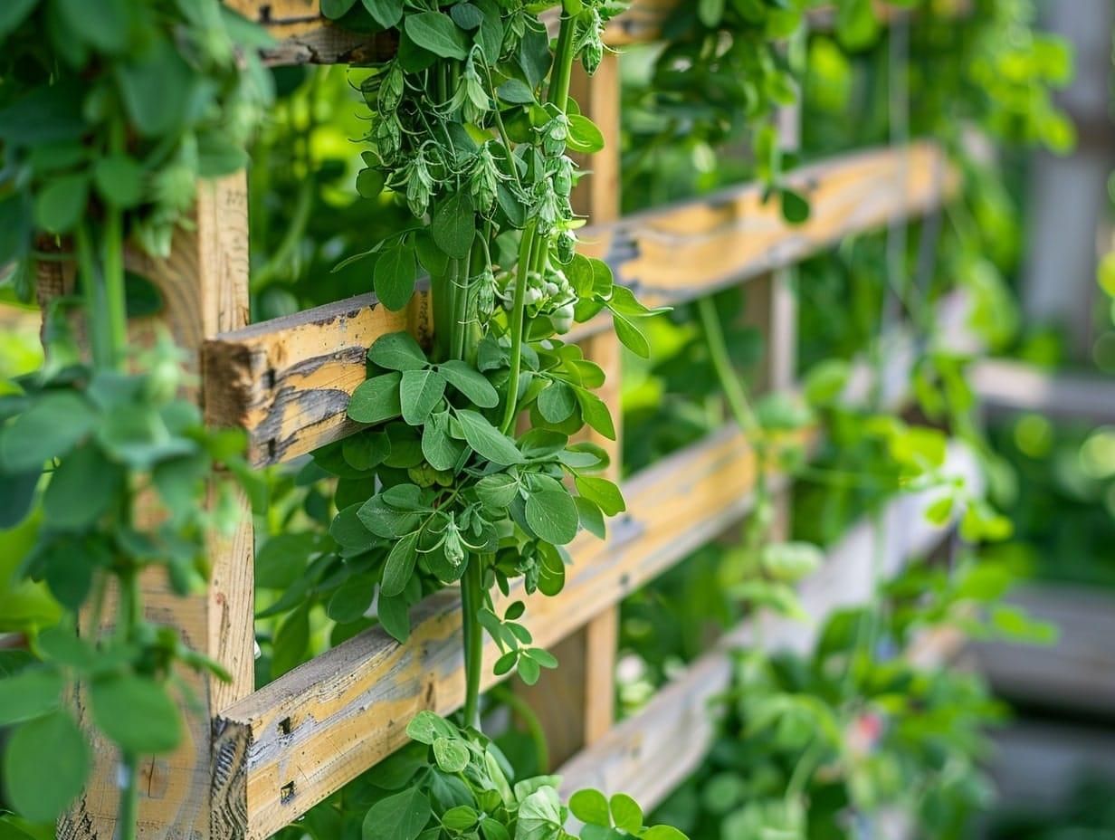 Rustic charm shines in ⁤a Pallet Garden adorned⁣ with fairy lights and‌ climbing vines