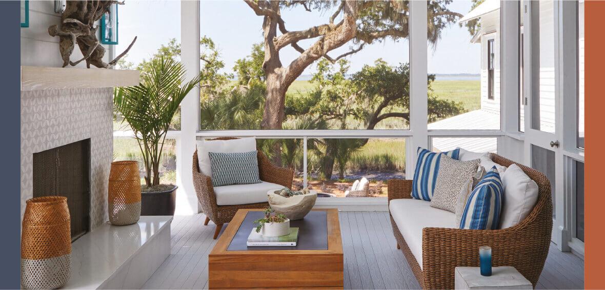 Utilize multi-functional furniture on your screened porch to maximize space efficiency