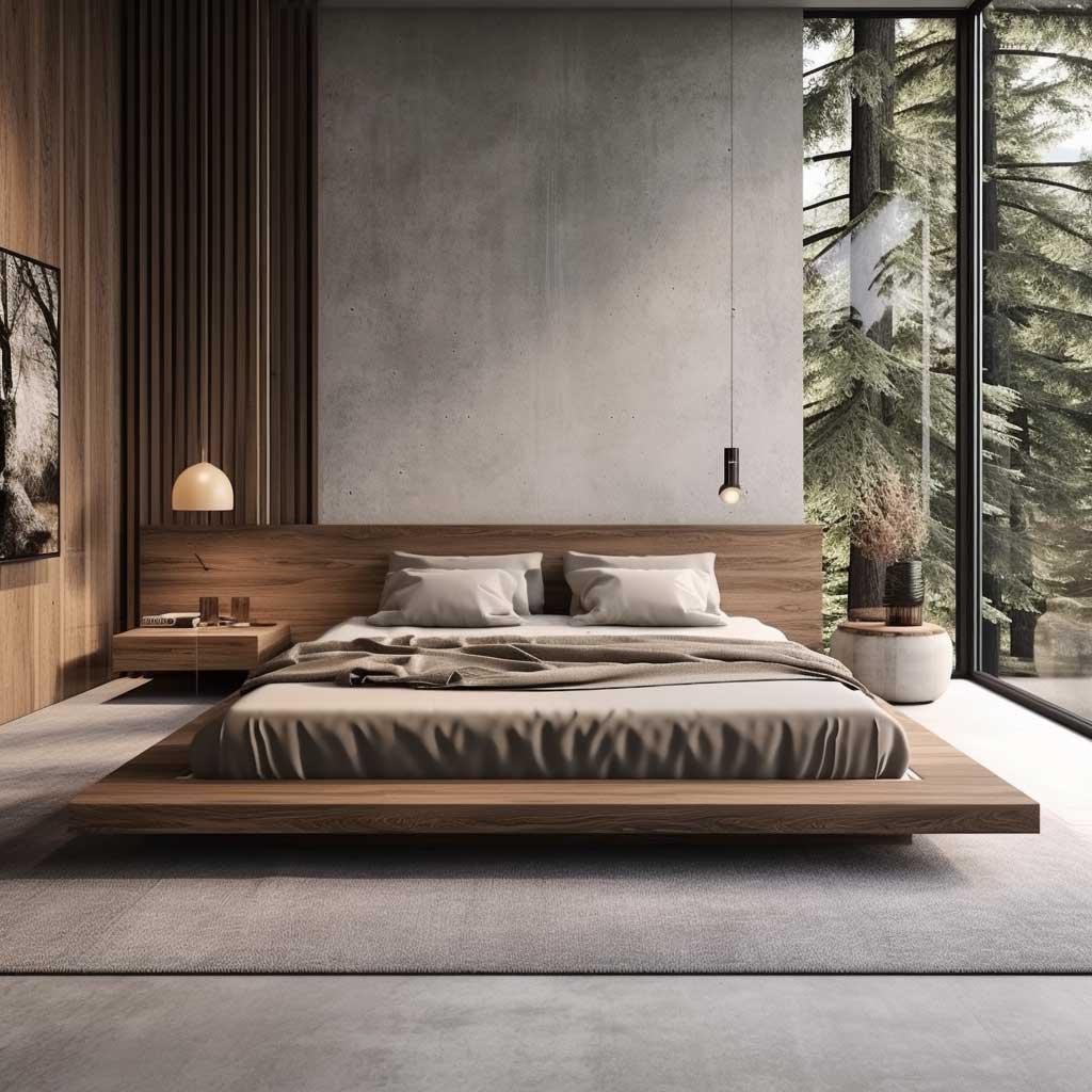 Limit distractions for a ⁣focused atmosphere in your Minimalist Bedroom