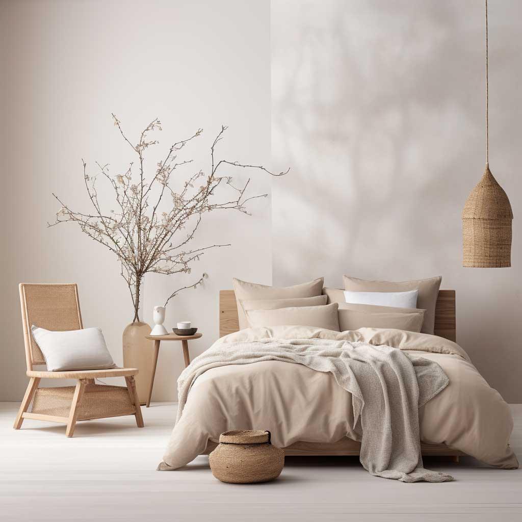 Nordic Bedroom: Reflect harmony through natural materials and light colors