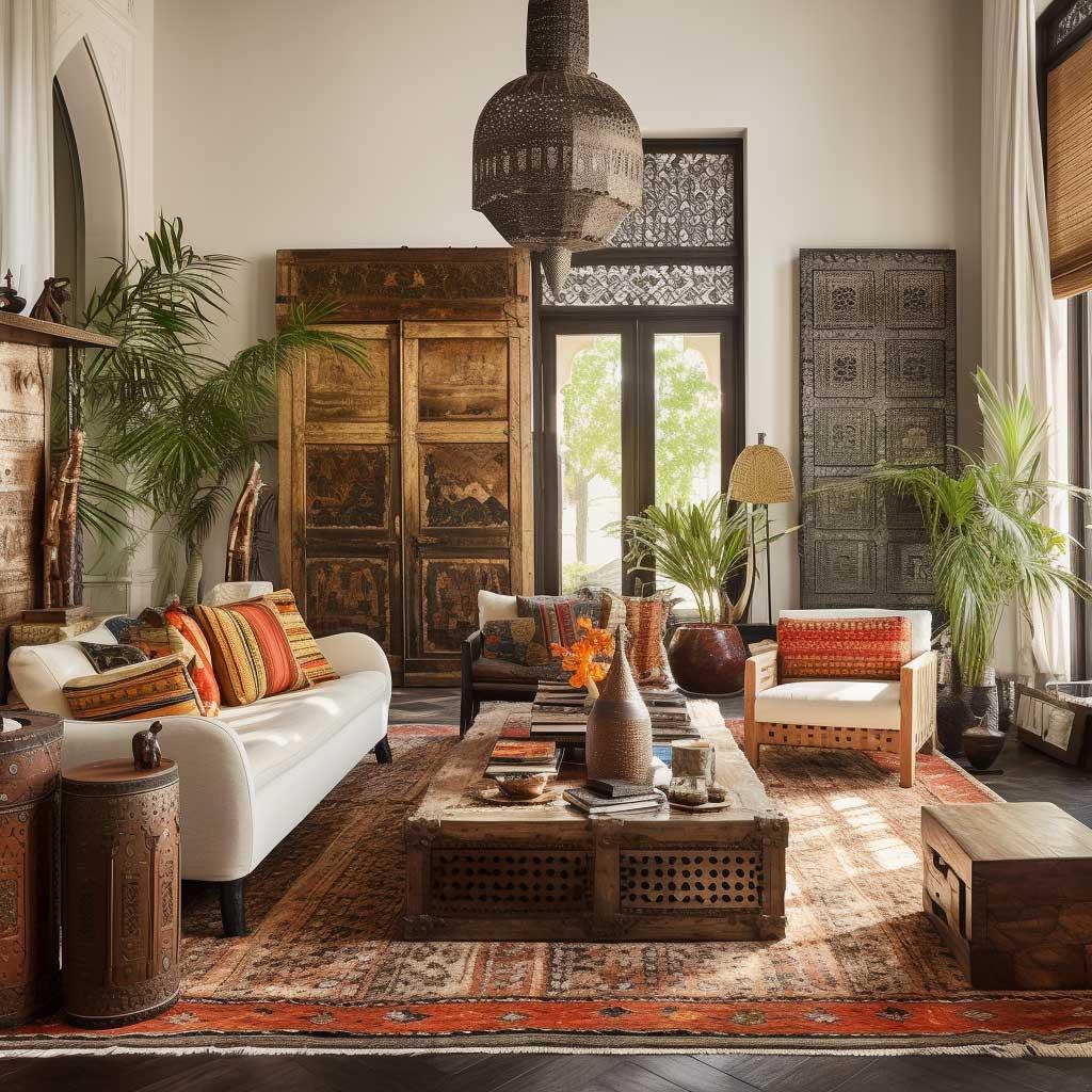 Accessorize with globally inspired​ decor to enrich your eclectic living ‍room