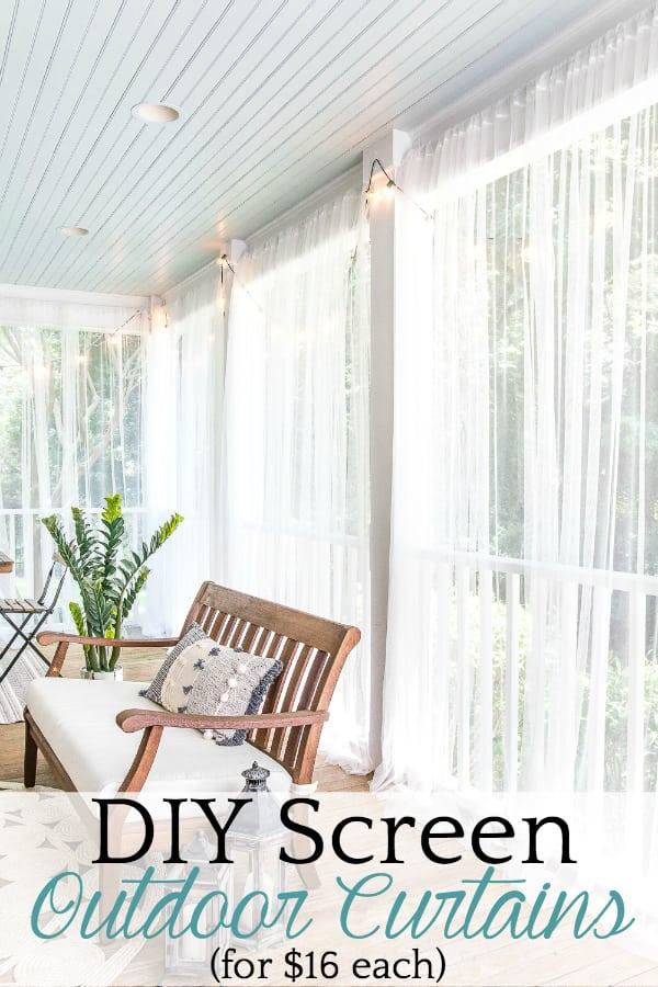 Hang⁣ curtains on your⁢ screened porch to add privacy and a stylish touch