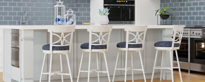 Elegant bar stools for a casual seating area in your farmhouse kitchen