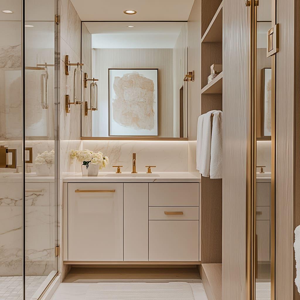 Add recessed lighting⁤ for an airy feel in ‌narrow bathrooms