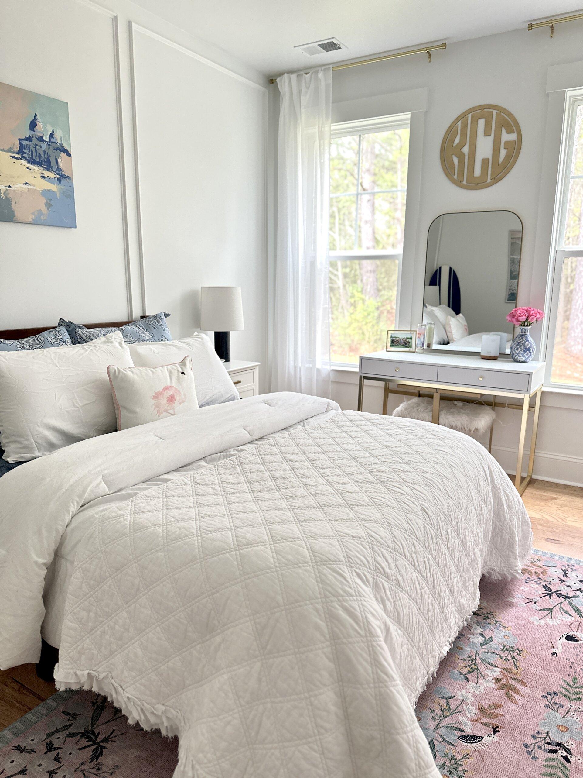 Layer rugs for comfort and style in your teen girl bedroom