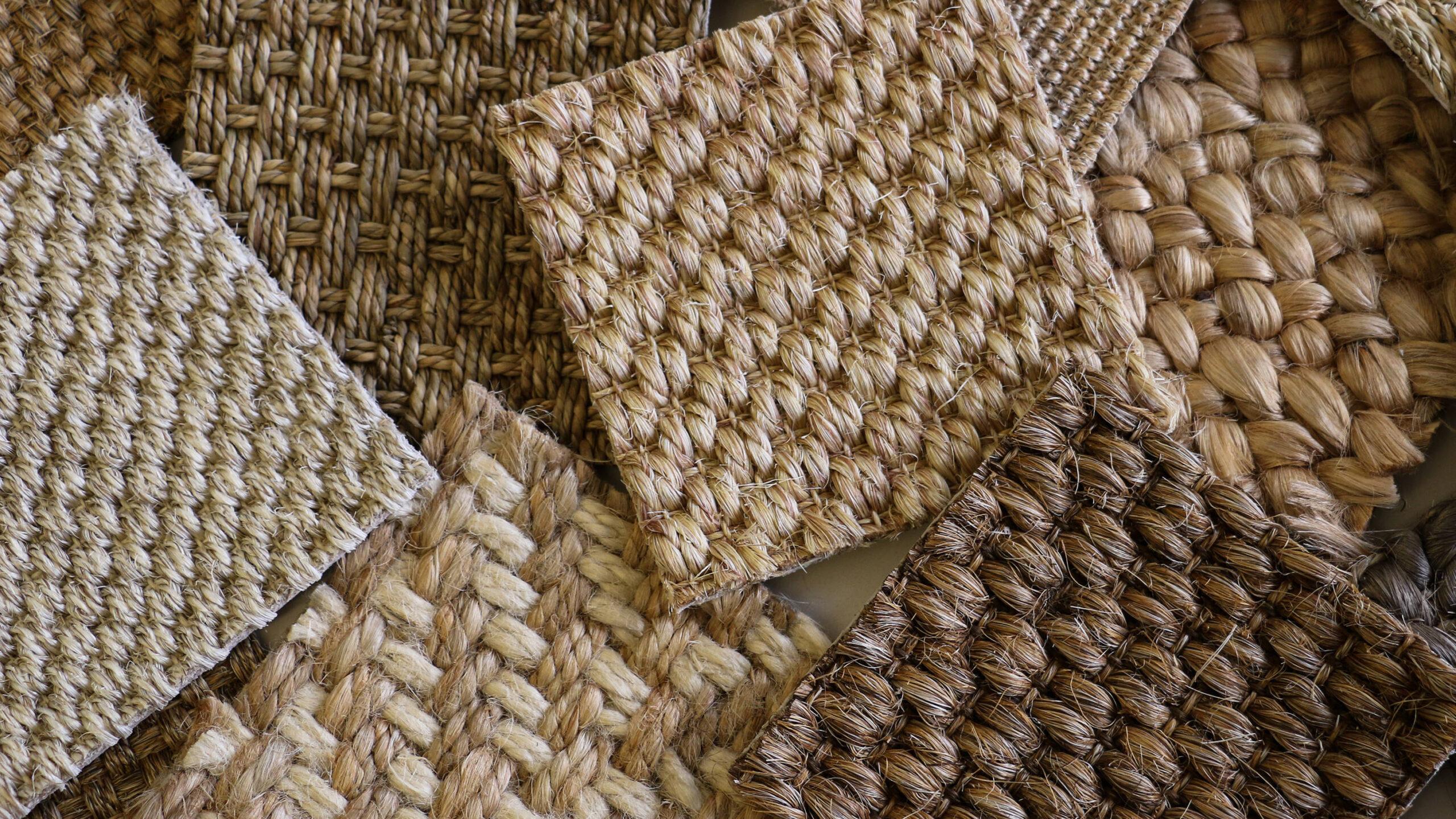 Introduce natural textures ​with a jute or sisal area rug