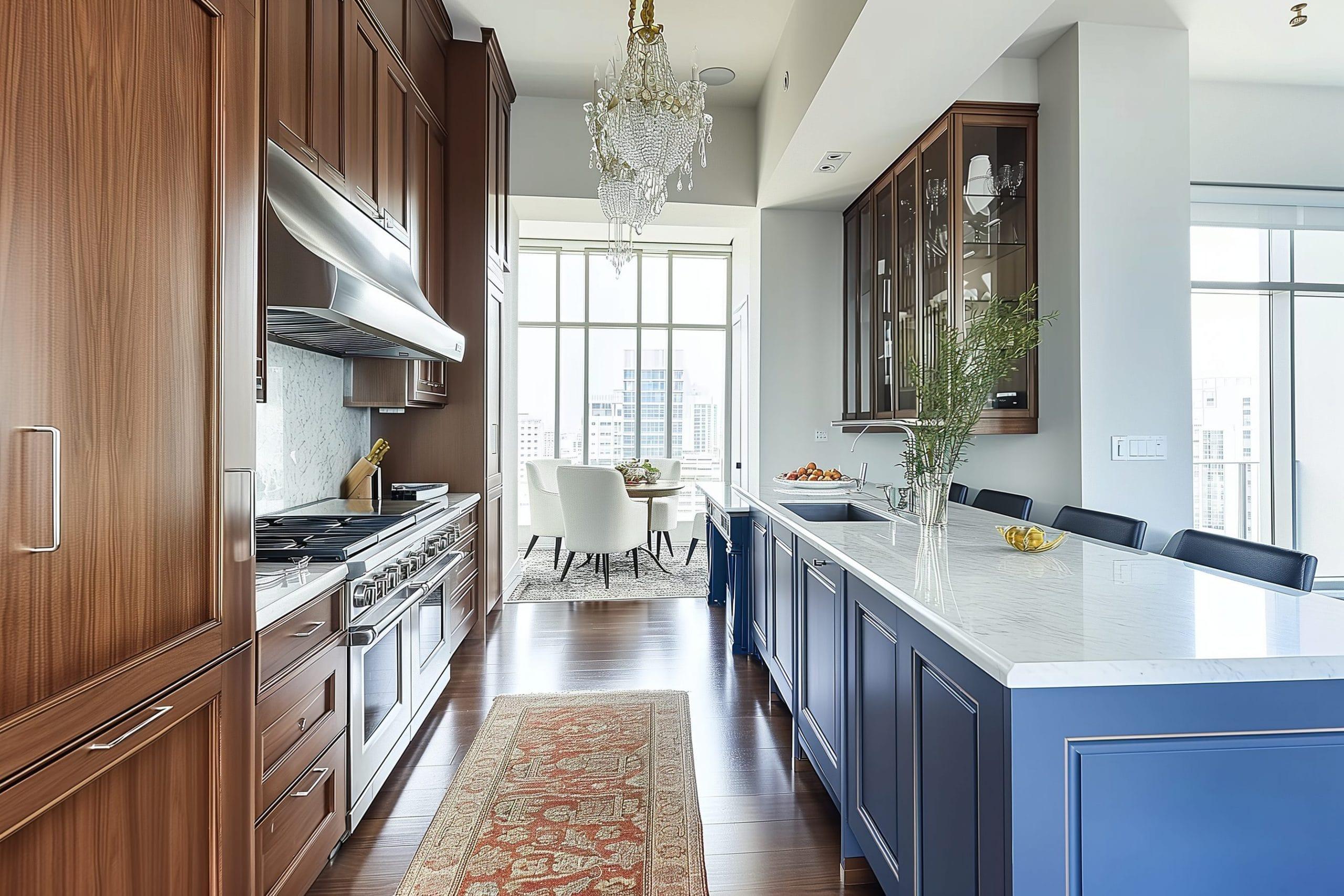 Install a pull-out pantry for easy access in a narrow ‍galley kitchen