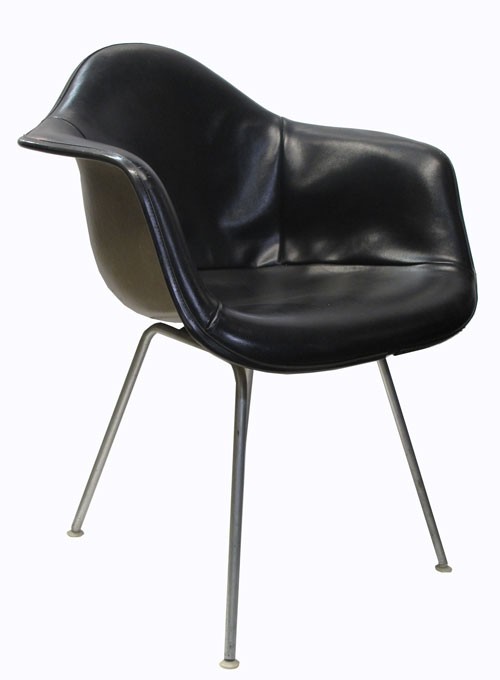 Black Leather Eames Shell Chair - Lost and Fou