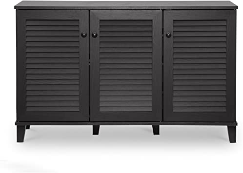 Amazon.com: Baxton Studio Warren Shoe-Storage Cabinet, Espresso .