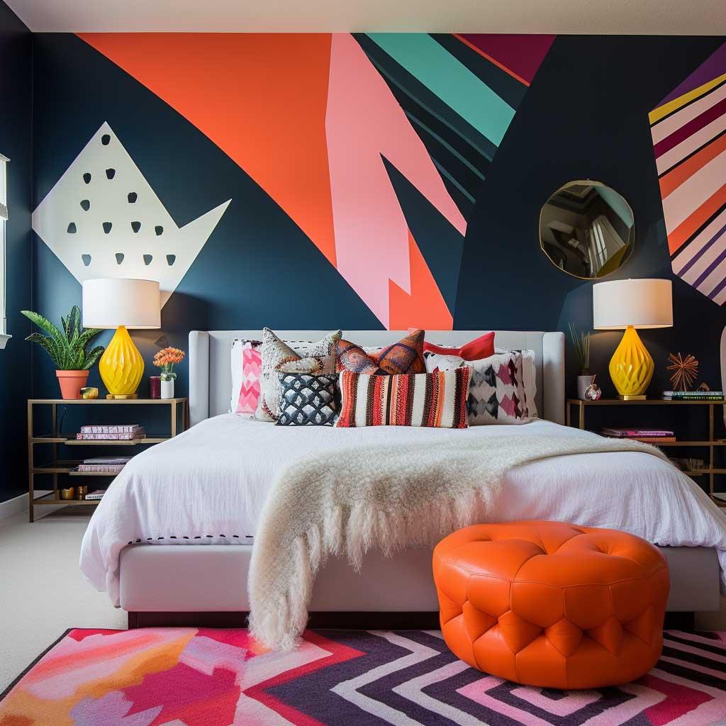 Bold Accent Walls: Make a statement with a vibrant bedroom trend