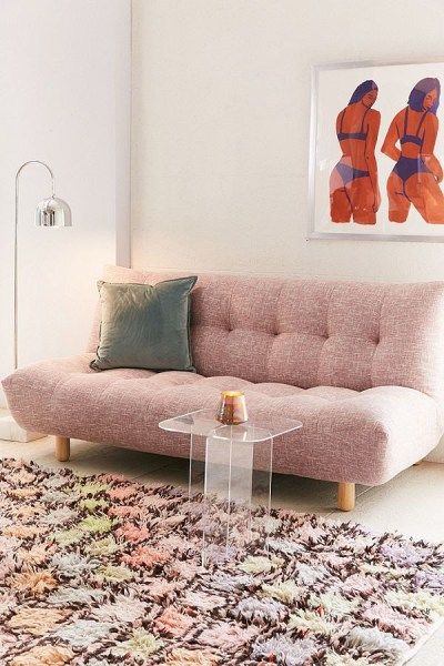 Create new atmosphere by placing small
  sofa beds