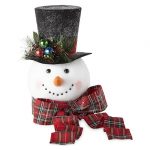 North Pole Trading Co. 14" Snowman With Top Hat Christmas Tree .