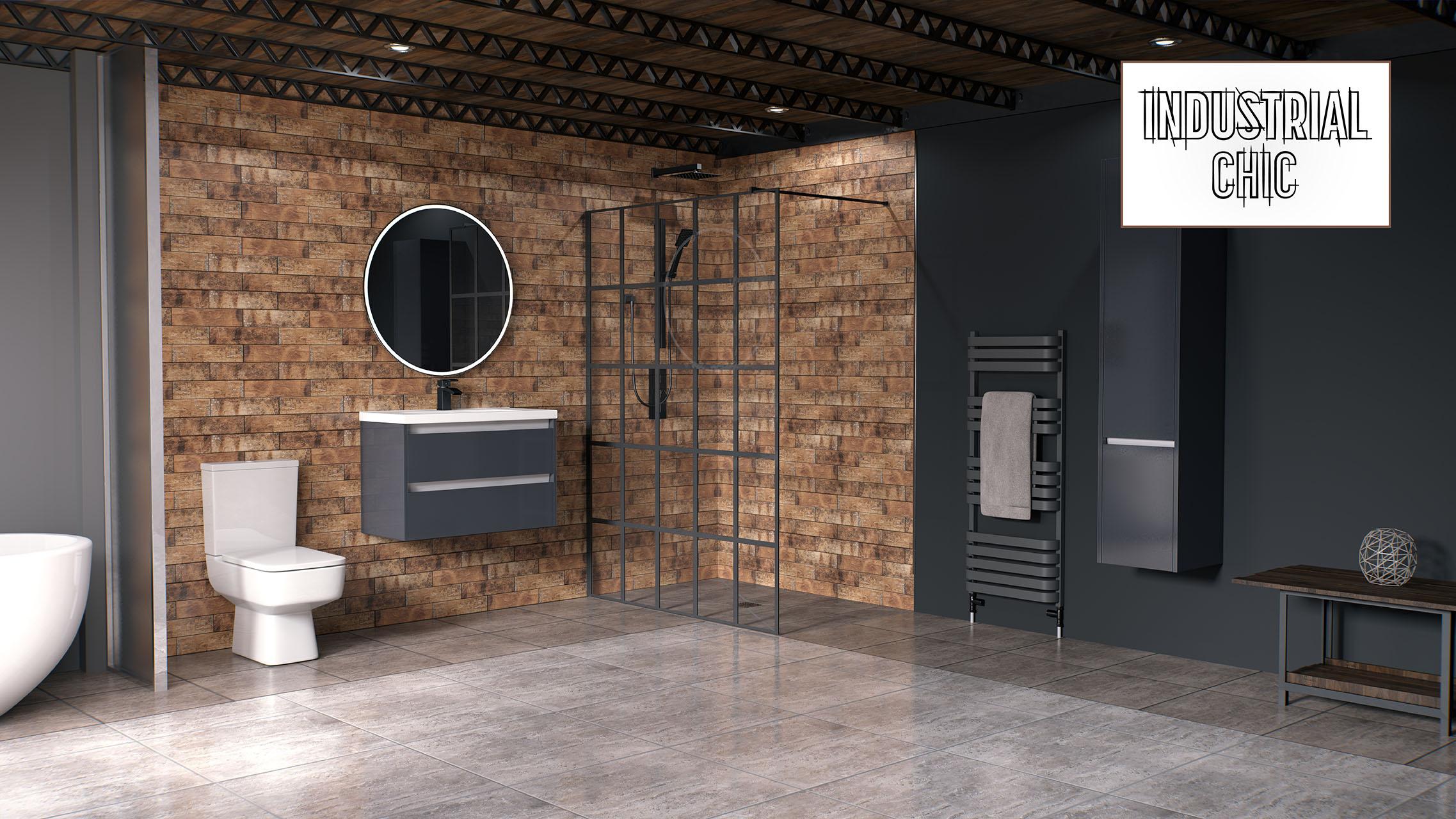 Industrial​ bathroom ⁢elements ​introduce a modern edge and sophistication