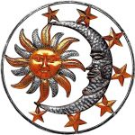 Amazon.com: Large Metal Sun Moon Star Wall Art Sculpture Decor for .