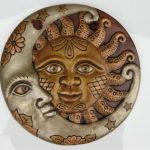 Decorative Sun & Moon Wall Hanging, Home Decor | Sun art, Ceramic .